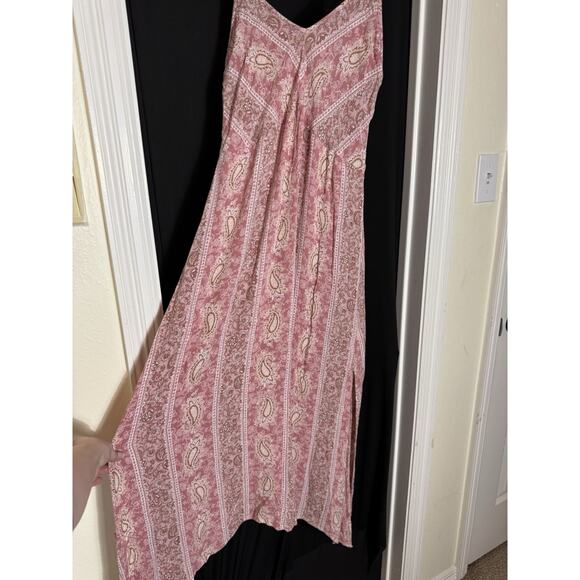 Knox Rose Dress Women M Medium White Floral Maxi Long V-Neck Button Sleeveless - Picture 3 of 8